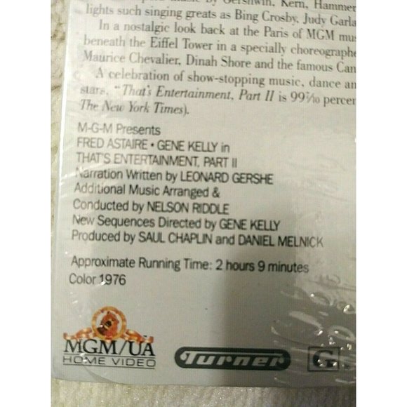 That's Entertainment Part 2 Classic MGM Musical Bing Crosby 1976 Film SEALED VHS - Picture 3 of 4